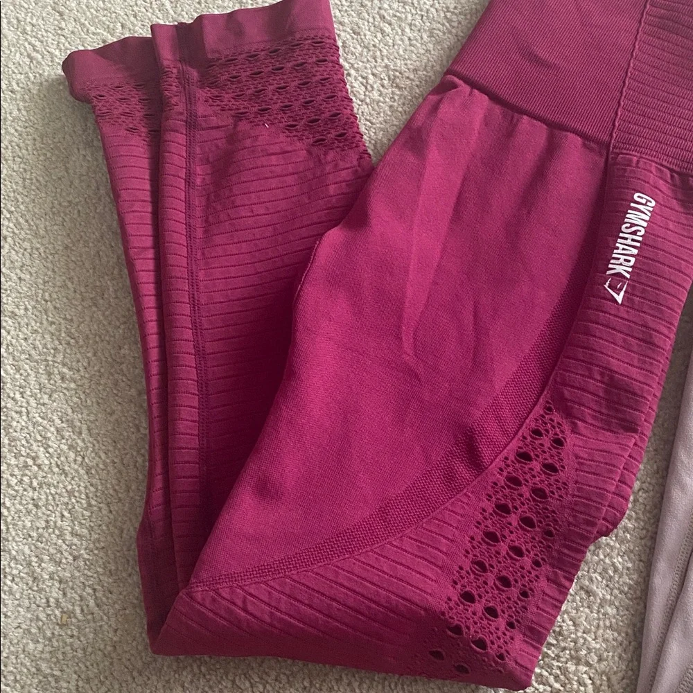 Gymshark 2 pair workout leggings. Mediums. - Picture 4 of 8